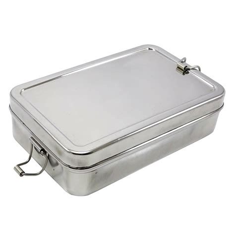 easy to go stainless steel lunch box|rectangular small stainless steel boxes.